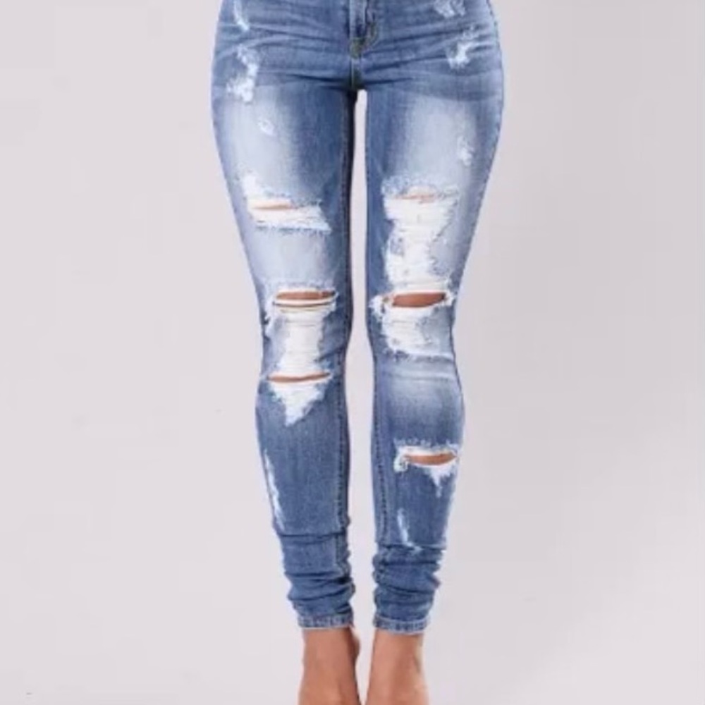Flamingo High-Waisted Stretchy Skinny Jeans